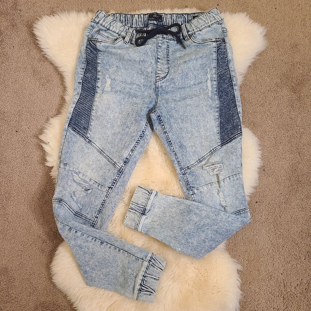 Jeaniologie DNM Works Hendrix  Acid Wash /Distressed Relaxed Pants Size M (32)